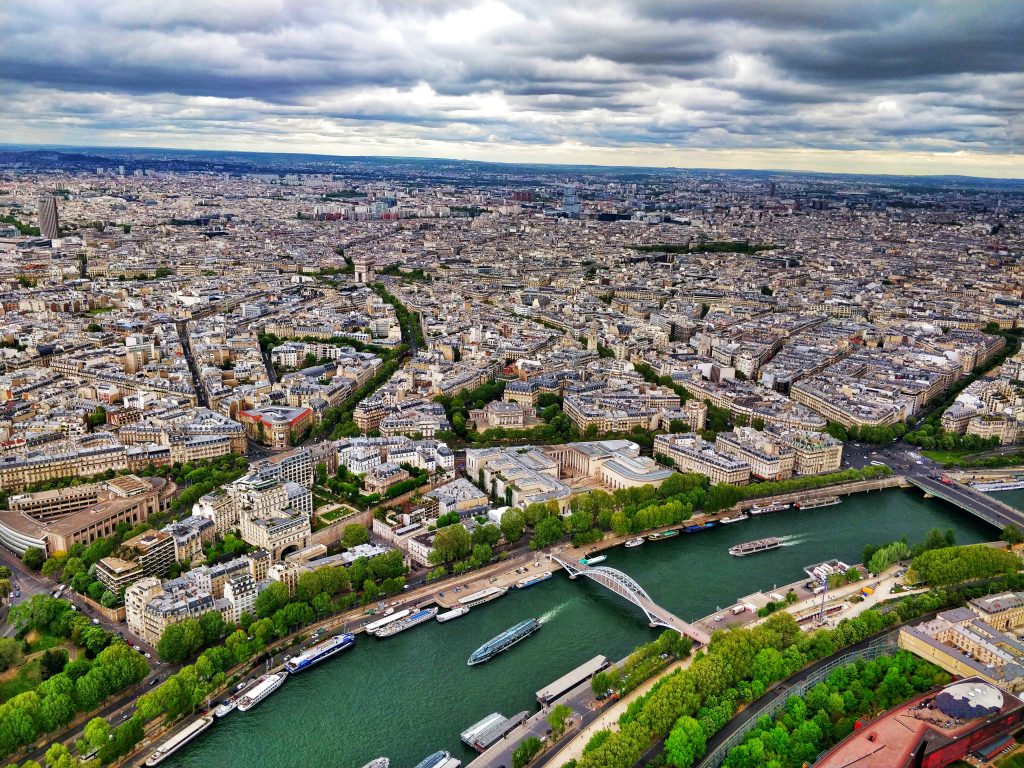 View from the top of Eiffel Tower